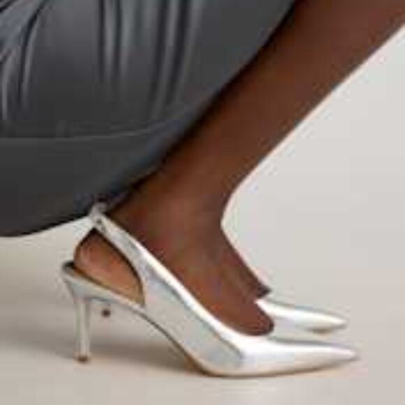 Quince Italian Leather Slingback 75mm Heel size 7 never worn, new in box - Picture 2 of 5